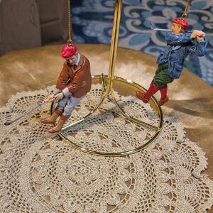 Vintage Golf Figurine Ornament Set